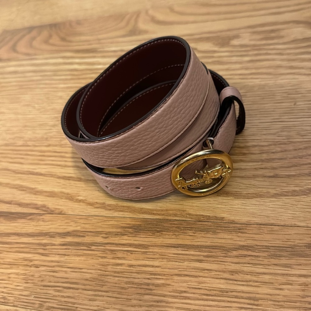 Coach light pink belt